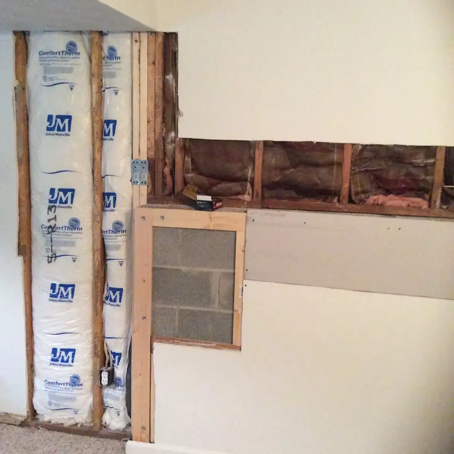 Wall insulation replacement during Contents Cleaning & Restoration in Loudoun Valley Estates